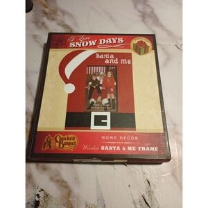 Cracker Barrel Santa And Me Wooden Frame I Love Snow Days Christmas Holiday